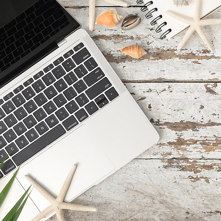 Laptop_with_shells_AMJ_Website_Design